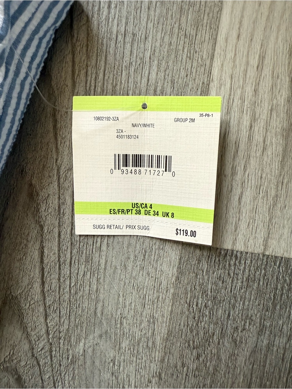 Anne Klein Light Blue Sleeveless Striped Tie-Waist Midi Dress - Picture 4 of 5